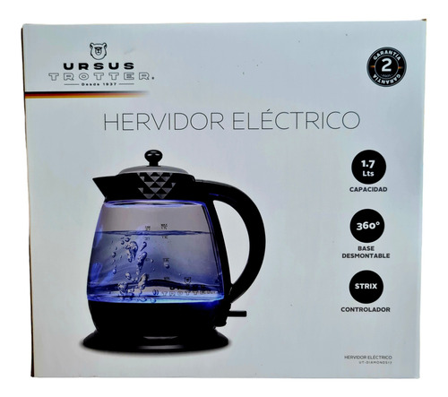 Hervidor Eléctrico Ursus Trotter 1.7 Litros Cuerpo De Vidrio