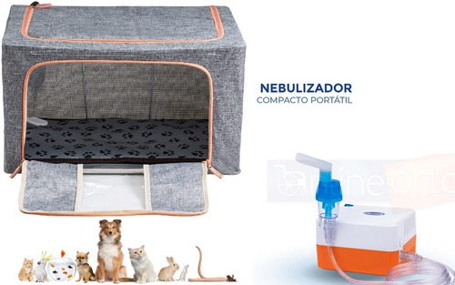 Incubadora Mascotas Caja Oxigeno Calefaccion Con Nebulizador