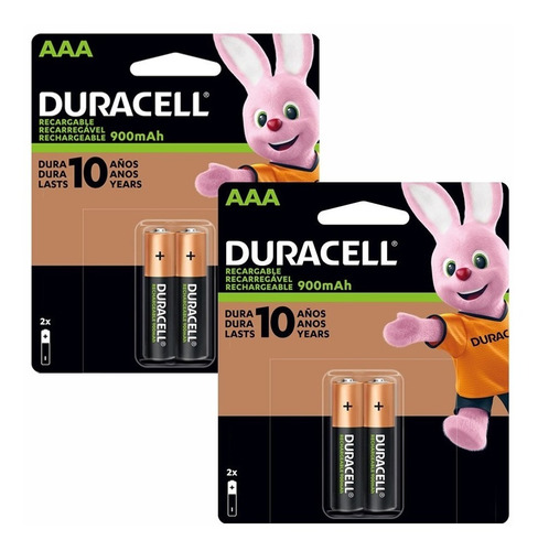 Imagem 2 de 7 de Carregador Philips Com 4 Pilhas Duracell Aaa 900 Recarregav
