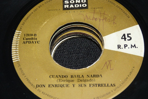 Jch- Don Enrique Y Sus Estrellas Cuando Baila Cumbia 45 Rpm