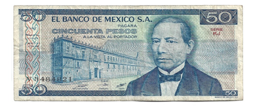 Liquido Billete De México.  50 Pesos 1981