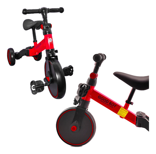 Triciclo Y Bici De Balance Para Niños 2 En 1 Rojo Bm Toys