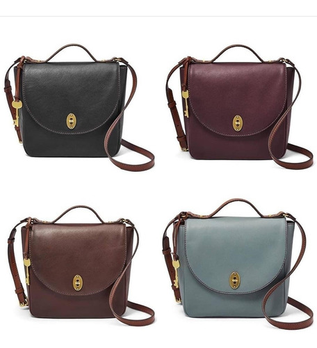 Imagen 3 de 3 de Fossil Bolsa Crossbody Vintg Cls Piel 100% Original