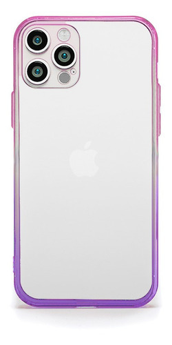 Capa Elfo Colors Para iPhone 13 Pro Max Acrílica Gradiente Cor Rosa/Roxo