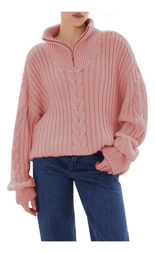 Suéter Z Para Mujer, Blusa De Punto Con Cuello En V Y Manga