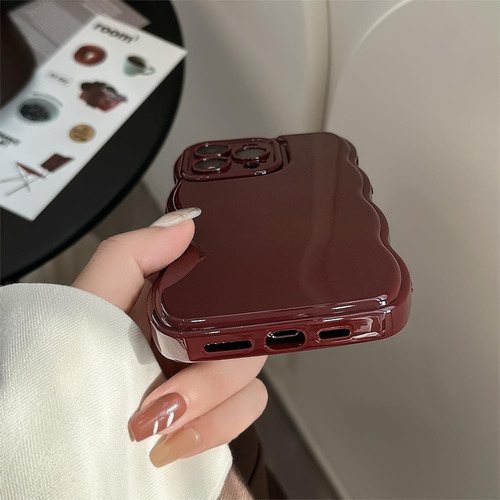 Funda De Teléfono Para iPhone 14 Pro, Diseño Simple De Ondas, Marco Ondulado, Suave Silicona Estética Para iPhone 14 Pro