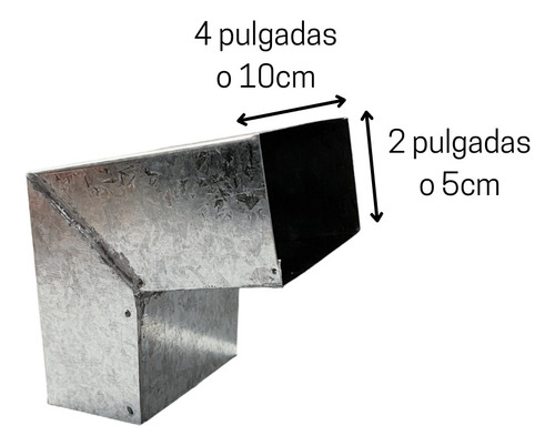 Codo 2x4 Pulgadas A 45 Grados De Frente Para Agua Zinguería