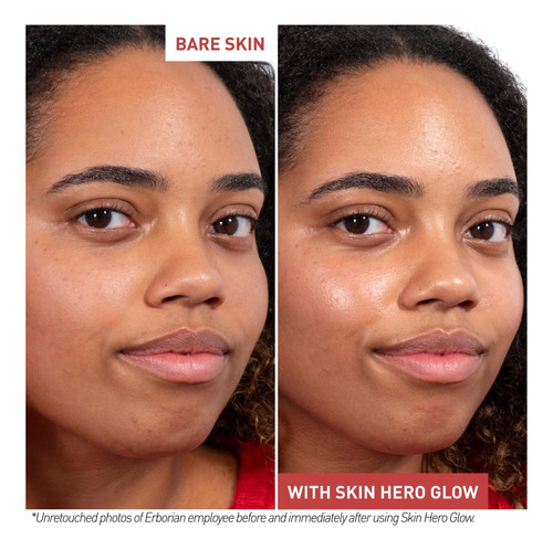Erborian Skin Hero Glow, Care Face Bare Perfector No Teñido