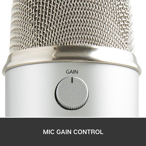 Micrófono Blue Yeti Condensador Omnidireccional Color Silver Silver