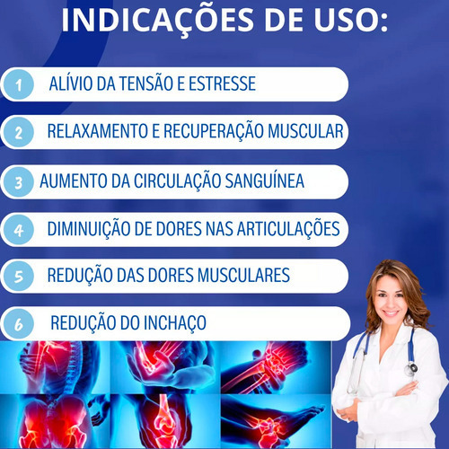 Kit 3 Massageador Portátil Recarregável Dor Coluna Pescoço Elétrico Relaxamento