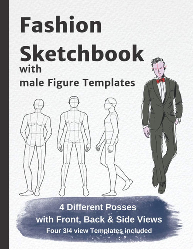 Libro: Fashion Sketchbook With Male Figure Templates: Mens 