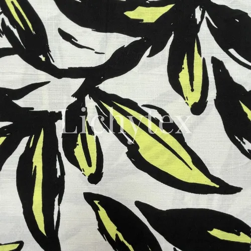 Tela lino estampado para vestidos sale