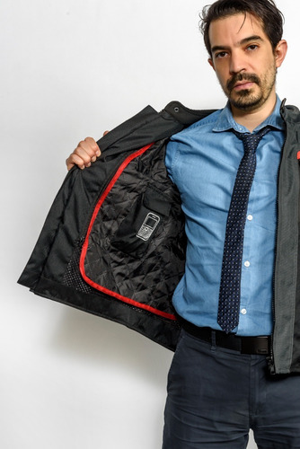 Chamarra Motociclista De Neopreno Con Protecciones Nafe