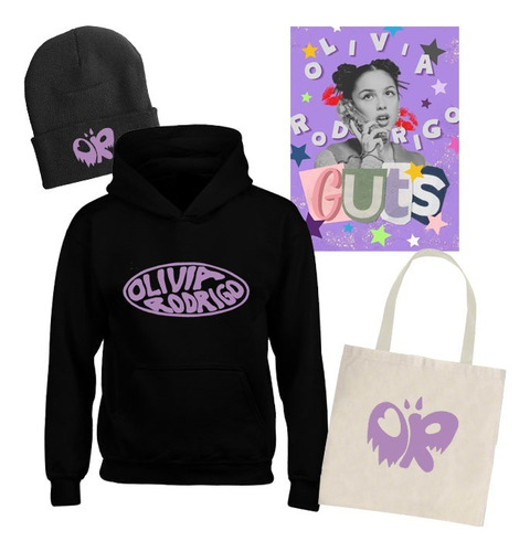 Paq Olivia Rodrigo Guts Sudadera Tote Bag Poster Beanie