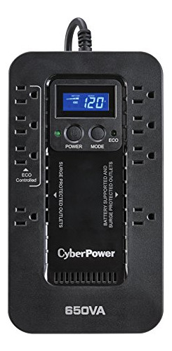 Cyberpower Ec650lcd Sistema Ups Ecológico De Respaldo De Bat