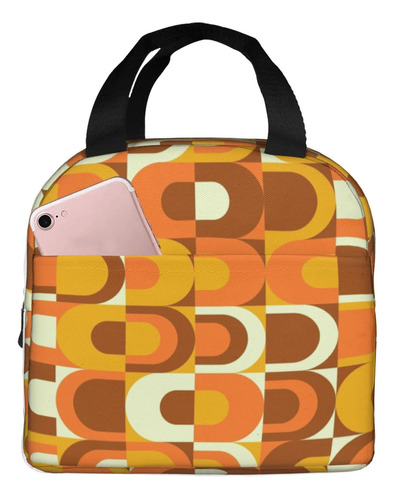 Larklitz 70s Pattern Retro Industrial In Orange And Nv25n