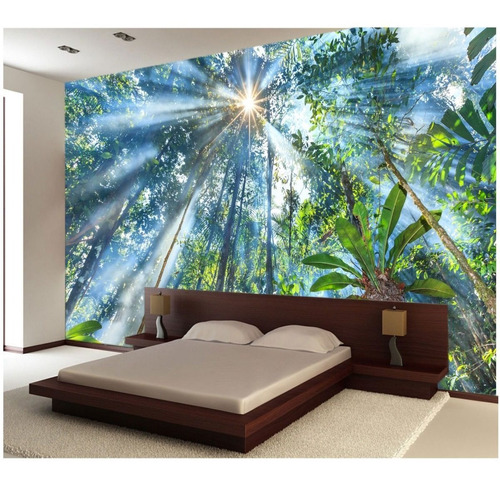 Papel Parede Lavável Natureza Arvore Floresta 3d 2,75x2,80m