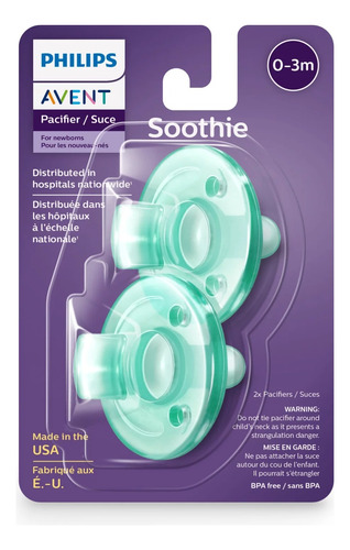 Set 2 Chupones Philips Avent Soothie 0-3 Meses Original