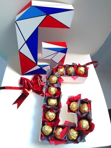 Letra M Caja Chocolates Ferrero Para San Valentin Regalo