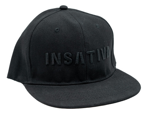 Gorra Insativa Visera Plana Logo Negro