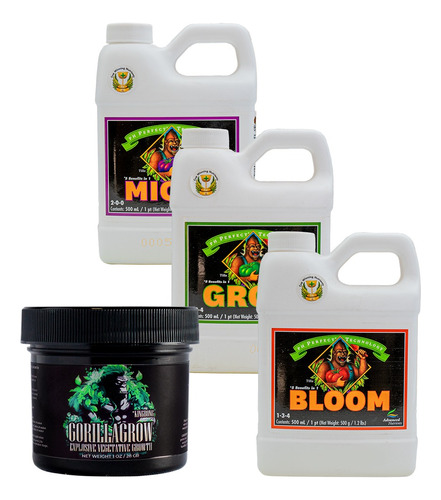  Kit Pro Advanced Nutrients Phperfect 500ml + Gorillagrow 1z