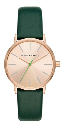 Reloj Mujer Armani Exchange Ax5577 Cuarzo Pulso Verde En