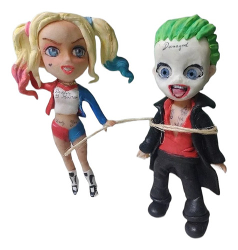 Harley Quinn Estilo Qspoket Porcelana Fría Adorno Torta