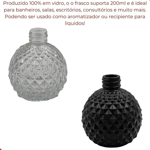 4 Frascos Aromatizador Preto De Bico De Jaca 200ml + Tampa