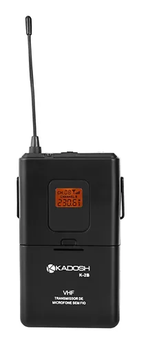 Microfone Kadosh Headset Bodypack Receptor K231h Sem Fio Vhf