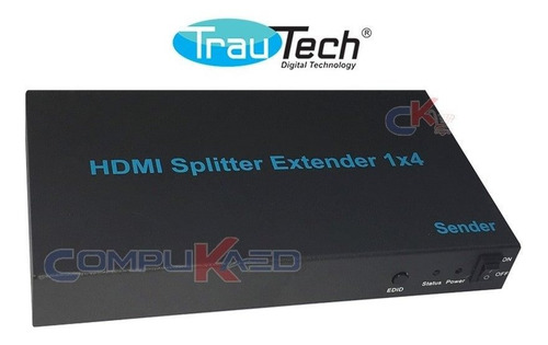 Splitter Extender Hdmi 1 X 4 Salidas Rj-45 De 60 Mt Trautech