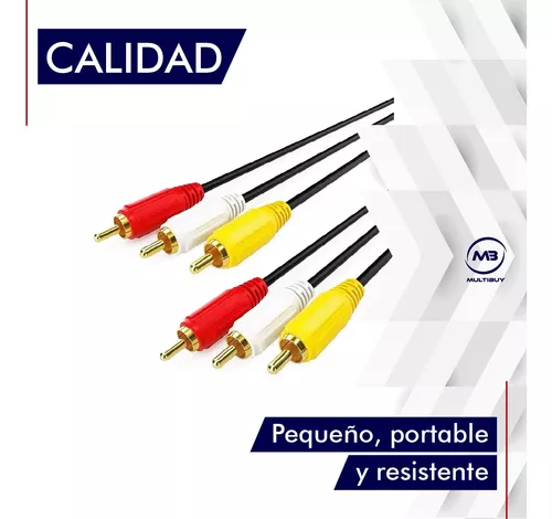 Cable Rca 3 Rca A 3 Rca Macho 1,5 Metros Audio Y Video