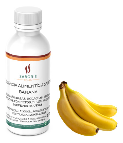Aroma Essência Alimentícia 1litro Sabor Banana 1000ml