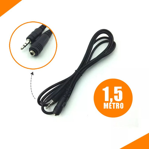 Imagem 3 de 4 de Cabo Extensão P2 Macho X P2 Fêmea De 1,50 Metros
