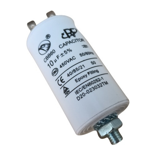 Capacitor 10uf 450v Para Secarropas Y Lavarropas 