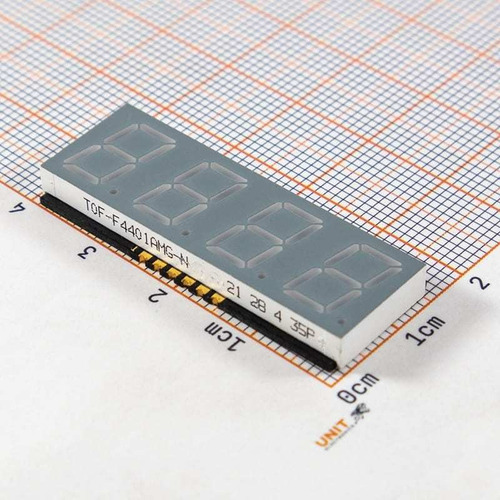 7 Segmentos Cuádruple 0.39 Azul Smd Tof-f4401amg-n