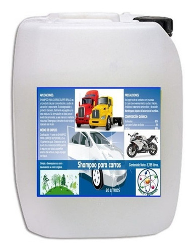 Shampoo Carros Y Motos Concentrado 20 Litros