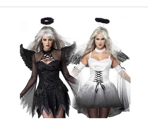 Disfraz De Ángel De Halloween Para Mujer Con Tiara Alada | Cuotas sin  interés