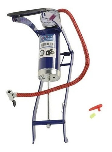 Imagen 5 de 6 de Inflador De Pie Con Manómetro Multiuso Kld !oferta!