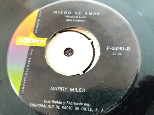 Vinilo Single De Garry Miles Miedo De Amar ( V61 (Usado)