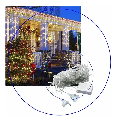 comprar Cascada  De Luces Led  X 12 Mts  \u002F Color Amarillo