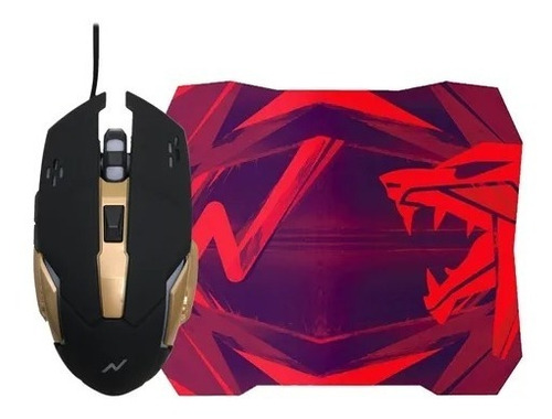 Combo Gamer Kit Mouse + Pad Noga St-800 Luces Rgb Colors