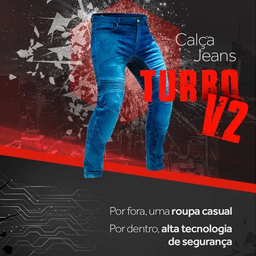 Calça jeans kevlar moto evolution texx turbo sales