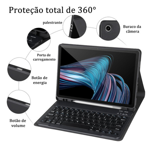 Capa Para iPad 11ª A16/10ª (10,9 ) Com Abnt2 Teclado A2696