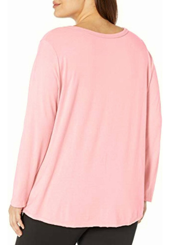 Just My Size Camiseta De Manga Larga Con Cuello Dividido