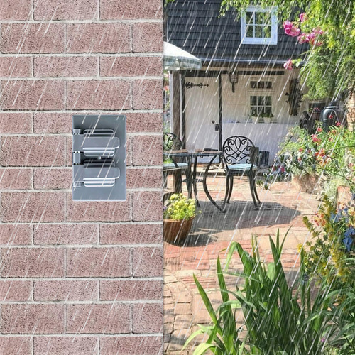 5 Pack Difus Placa Gris Para Exteriores Dúplex 2 Contactos 10 A 110v Gris