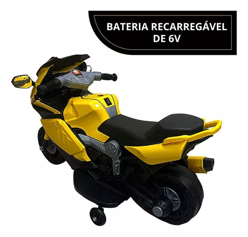 Moto Elétrica Infantil 6V Amarela Bel