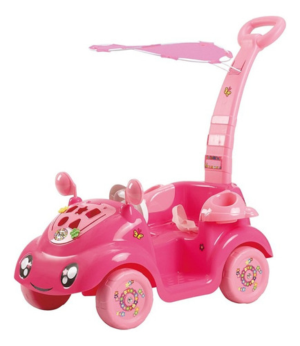 Carro Montable Mini Movil Con Techo Mytoy 5205 Color Rosa