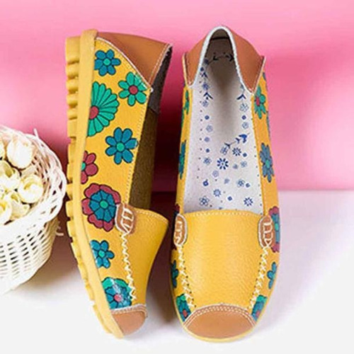 Nuevo Zapatos De Cuero Para Mujer Mocasines Zapatos Planos