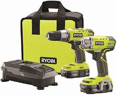 2 Taladros Ryobi 18-volt One + Drill/driver Y Impact Driver