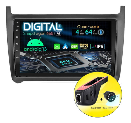 Radio Pantalla Android Volkswagen Polo 2008/18